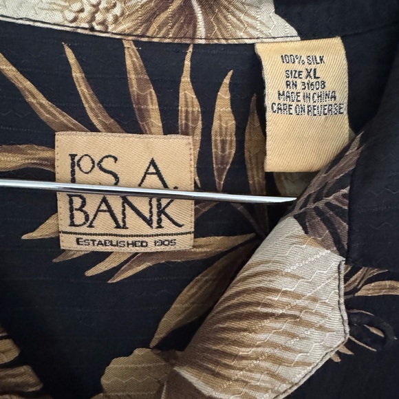 Jos. A. Bank Black and Brown Silk Shirt - Picture 2 of 5